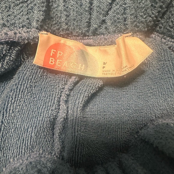 Free People Beach Ella Slouchy Terry Cloth Teal Pants Pants Size Small - Picture 5 of 6